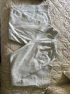 Hollister Wide Leg Gray Casual Sweatshorts